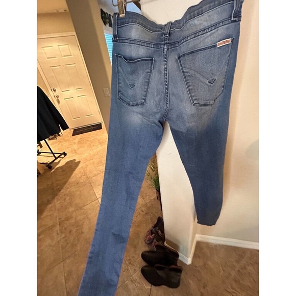 Hudson Women's Nico Mid-Rise Raw Hem Skinny Ankle Jeans, Midway, 26 - Picture 8 of 10